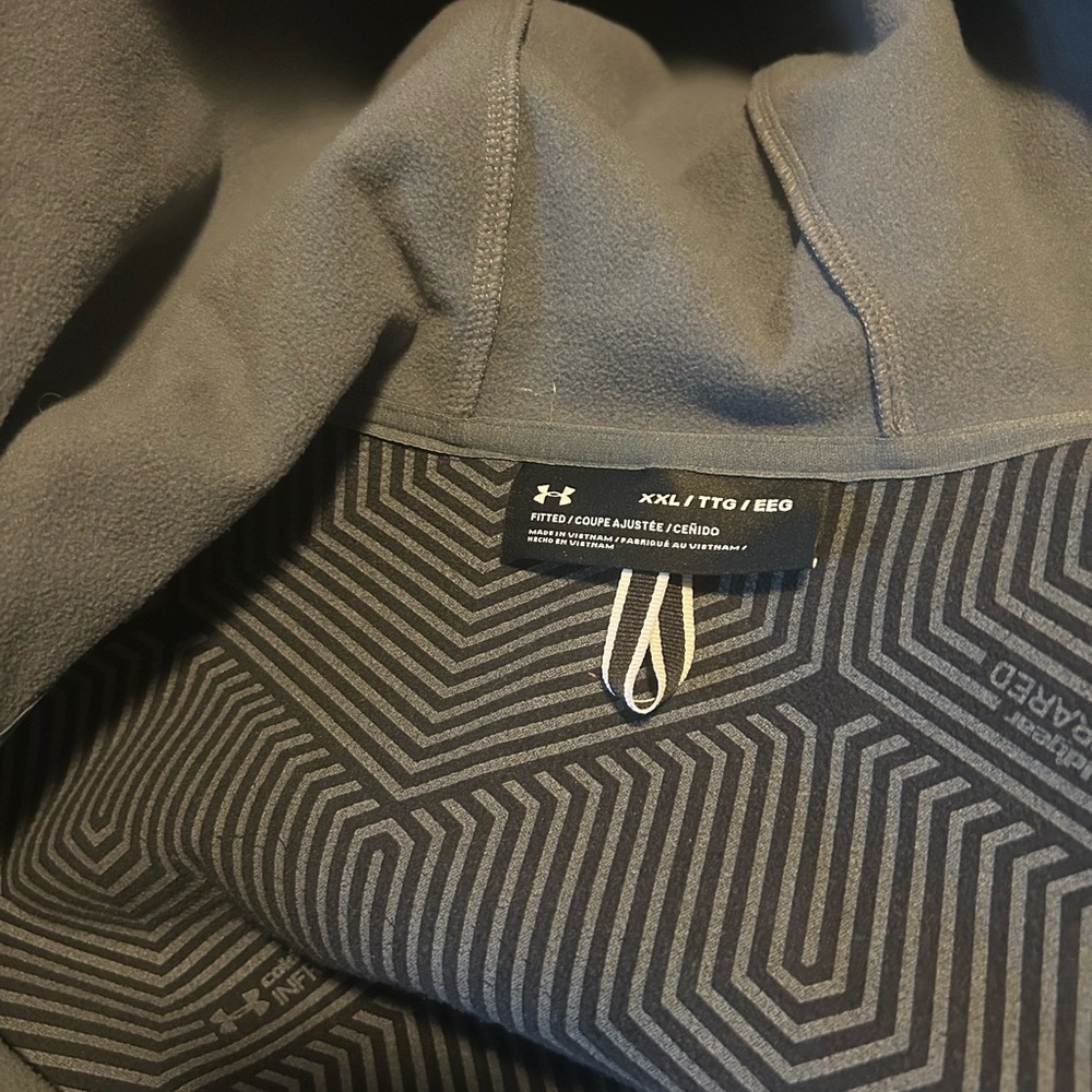 Under Armour Charcoal Hoodie with Geometric Lining